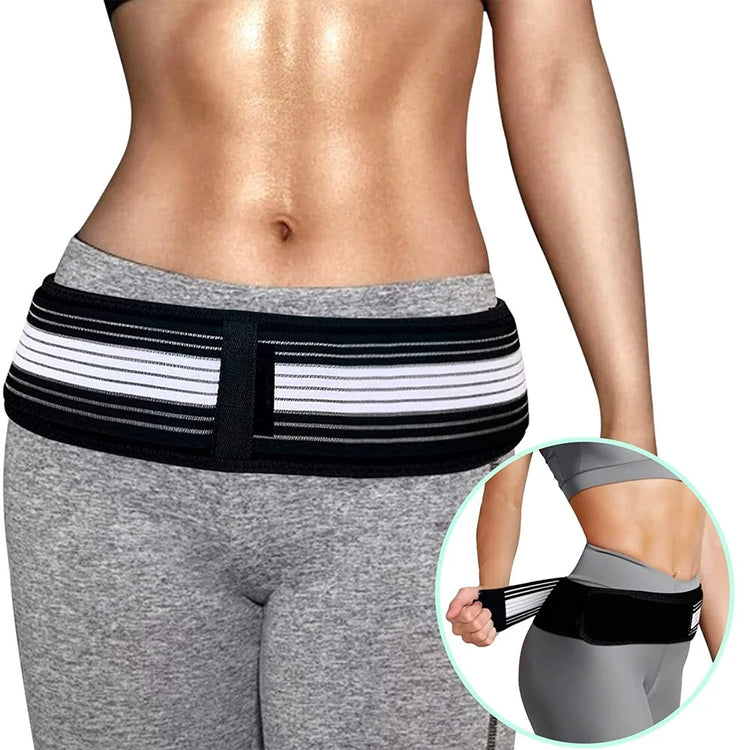 Sacroiliac SI Joint Hip Belt - Relief For Sciatica & Lower Back Pain | Anti-Slip